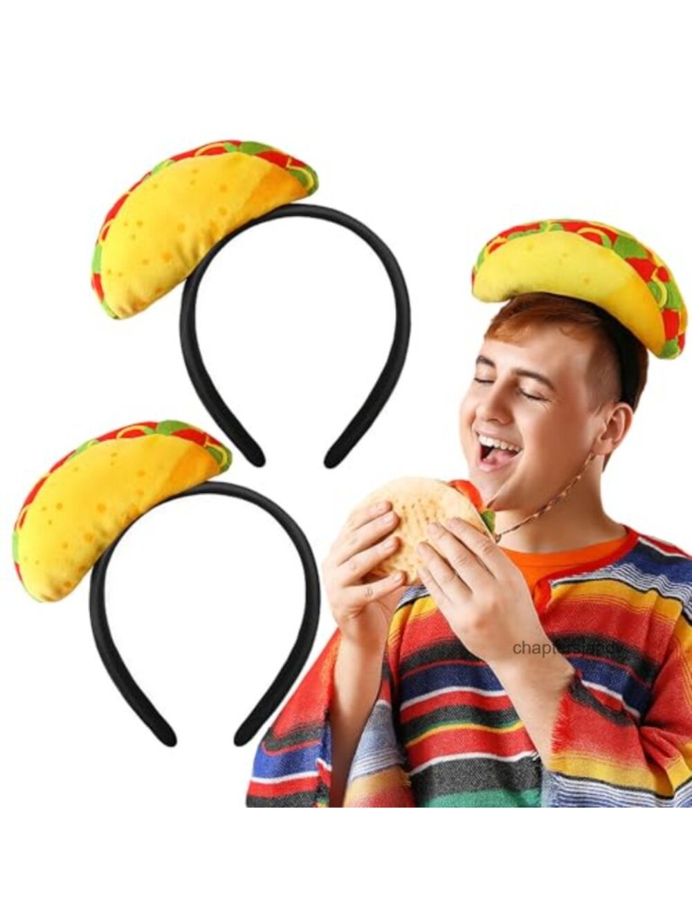 2 Pack Taco Headband Funny Costume Accessory Party Hair Band